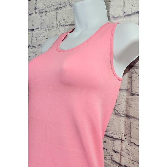 Love Charm Light Pink Round Neck Tank Top One Size Lightweight Soft Stretchy - Picture 2 of 4